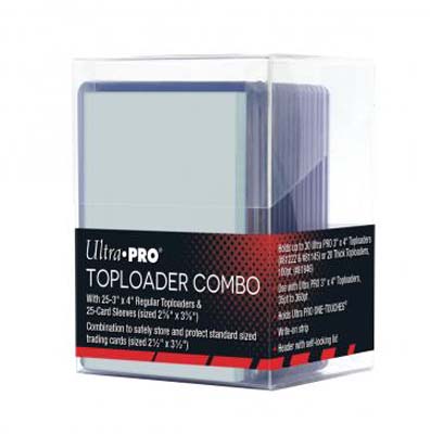 Deck Box: Toploader Combo: 25 Toploaders & 25 Sleeves: Clear (30ct)