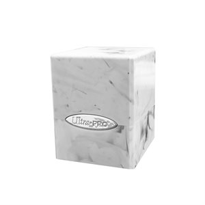 Deck Box: Satin Cube: Marble: Light Green / White (100ct) ^ Q3 2024