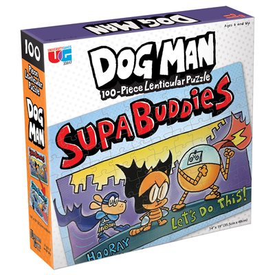 Puzzle: 100 Lenticular: DogMan Supa Buddies