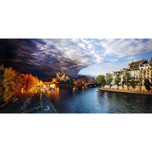 Puzzle: 1000 Stephen Wilkes: Pont de la Tournelle, Paris, Day to Night