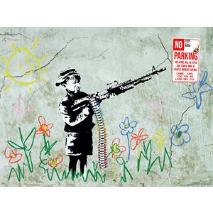 Puzzle: 1000 Urban Art Graffiti: Banksy Crayola Shooter
