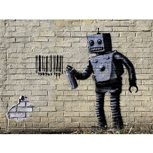 Puzzle: 1000 Urban Art Graffiti: Banksy Tagging Robot