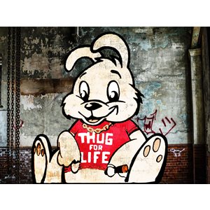 Puzzle: 1000 Urban Art Graffiti: Banksy Thug for Life Bunny
