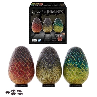3D Puzzle: Game of Thrones: Dragon Eggs Puzzles Set (3pc) (240 Pieces)