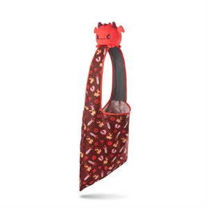 Tote Bag with Plushie: (Dark Red + Red Dragon) (No Amazon Sales)