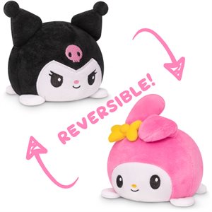 Reversible: Sanrio My Melody & Kuromi Plushie (Happy + Angry / White & Pink + White & Black) (No Ama
