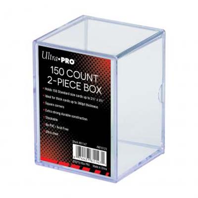 Ultra Pro: 2 Piece Clear Card Storage Box (150ct)