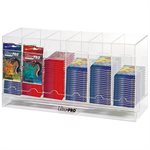 Card Storage: 6-Slot Acrylic Card Pack Dispenser: Clear