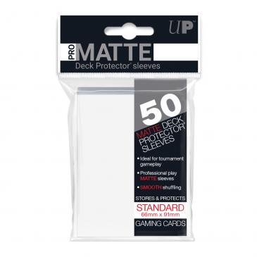 Sleeves: PRO-Matte Deck Protector: Standard Size: White (50ct)