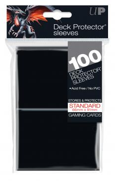 Sleeves: PRO-Gloss Deck Protector: Standard Size: Black (100ct)
