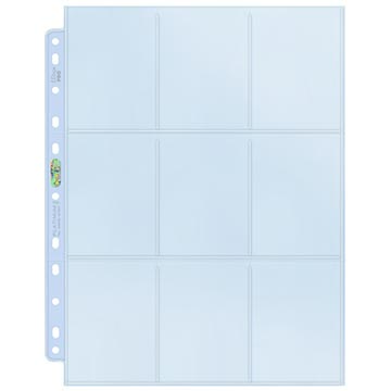 Pages: Toploading: 9-Pocket: Standard Size Cards: Clear (11 Holes) (100ct)