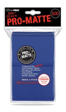 Sleeves: PRO-Matte Deck Protector: Standard Size: Blue (100ct)