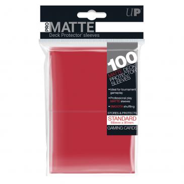 Sleeves: PRO-Matte Deck Protector: Standard Size: Red (100ct)