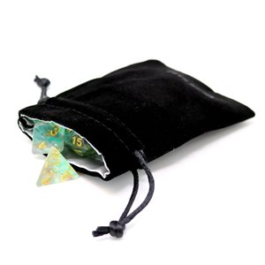 Velvet Dice Bag: Small Black (No Amazon Sales)