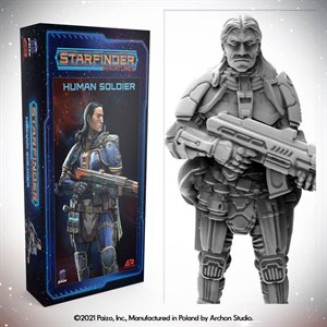 Starfinder Unpainted Miniatures: Human Soldier ^ NOV 2021
