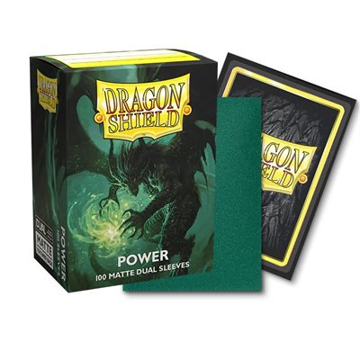 Sleeves: Dragon Shield: Matte DUAL: Power (Metallic Green) (100)