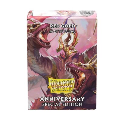 Sleeves: Dragon Shield: Special Edition: Matte DUAL: Anniversary: Red / Gold (100)