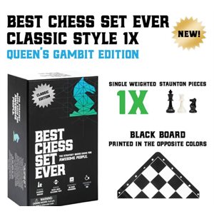 Best Chess Set Ever: Classic Style 1x: Queen's Gambit Edition (Black) (No Amazon Sales) ^ TBD 2023