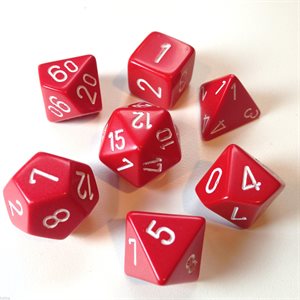Opaque: 7Pc Red / White