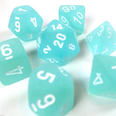 Frosted: 7Pc Teal / White