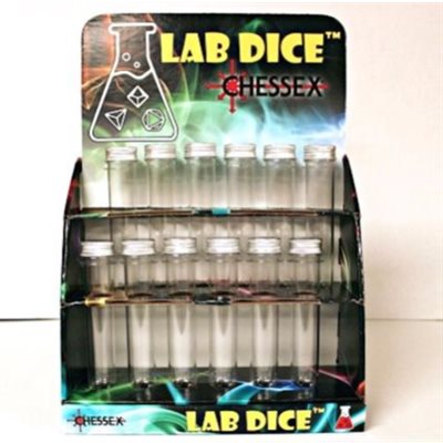 Lab Dice Display (12 Vials, Empty)