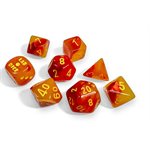 Lab Dice 8: Gemini: 7pc Red / Yellow Luminary (with bonus die) ^ JUN 26 2024