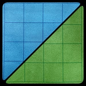 Mat: 1” Sq 2 Sided Blue / Green Battlemat (Two Color Mat)