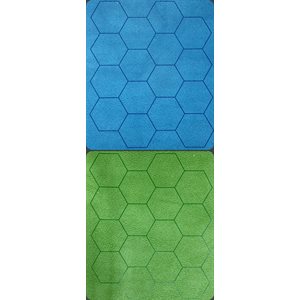 Mat: 1” Hex 2 Sided Blue / Green Megamat (Two Color Mat)