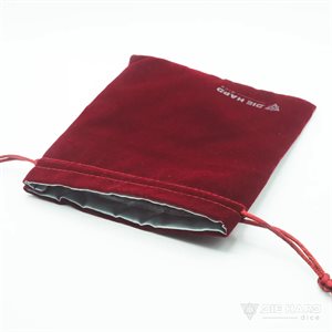 Velvet Dice Bag: Medium Crimson Red (No Amazon Sales)