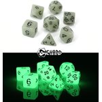 7 Pc RPG Set: Glow-in-the-Dark White (No Amazon Sales)