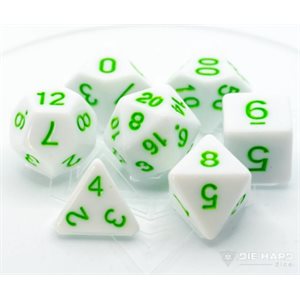 7 Pc RPG Set: White with Pastel Green (No Amazon Sales)