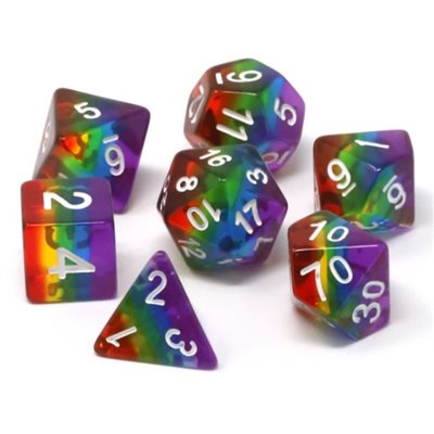 7 Pc RPG Set: Prismatic Rainbow (No Amazon Sales)