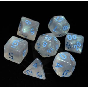 7 Pc RPG Set: Glacial Moonstone with Blue (No Amazon Sales)