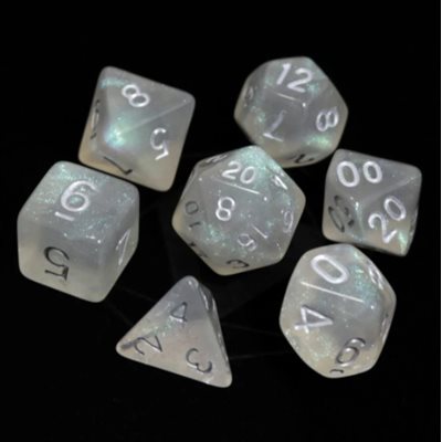 7 Pc RPG Set: Glacial Moonstone with Silver (No Amazon Sales)