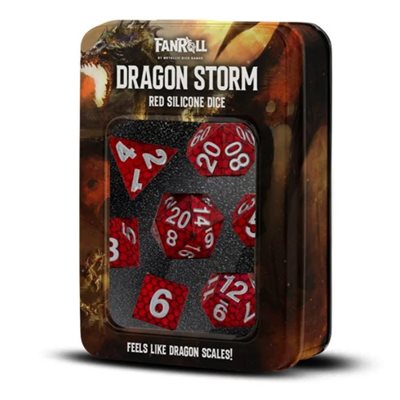 Dice: Dragon Storm: Silicone 7pc Set: Red Dragon Scales