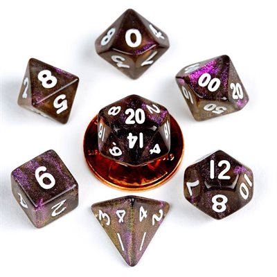 Dice: Mini 10mm 7pc Set: Stardust Supervolcano ^ Q2 2024