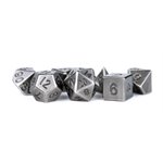 Dice: Metal 16mm 7pc Set: Antique Silver ^ Q3 2024