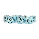 Dice: Resin 16mm 7pc Set: Flash Blue ^ Q3 2024