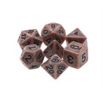 Dice: Resin 16mm 7pc Set: Ancient Copper ^ Q3 2024