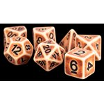 Dice: Resin 16mm 7pc Set: Ancient Brown ^ Q2 2024