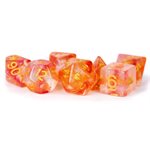 Dice: Resin 16mm 7pc Set: Unicorn Mystic Embers