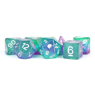 Dice: Resin 16mm 7pc Set: Unicorn Aurora ^ Q2 2024