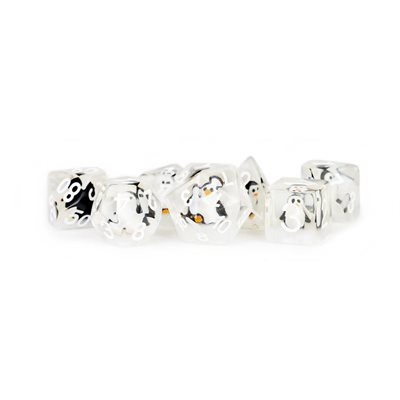 Dice: Resin 16mm 7pc Set: Penguin Dice ^ Q3 2024