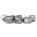 Dice: Metal 16mm 7pc Set: Sterling Gray ^ Q3 2024