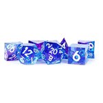 Dice: Handcrafted Sharp Edge Resin 7pc Set: Ocenaic Flare ^ Q2 2024