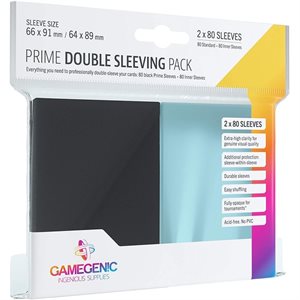 Sleeves: Gamegenic Double Sleeving Pack (2x80) Black / Clear