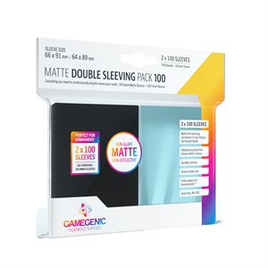 Sleeves: Gamegenic Matte Double Sleeving Clear / Black (2x100)