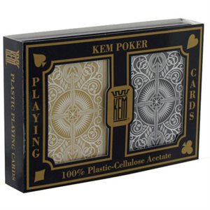 Kem Card Poker Two Pack Black / Gold