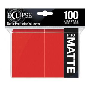 Sleeves: PRO-Matte Eclipse Deck Protector: Standard Size: Apple Red (100ct)