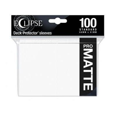 Sleeves: PRO-Matte Eclipse Deck Protector: Standard Size: Arctic White (100ct)
